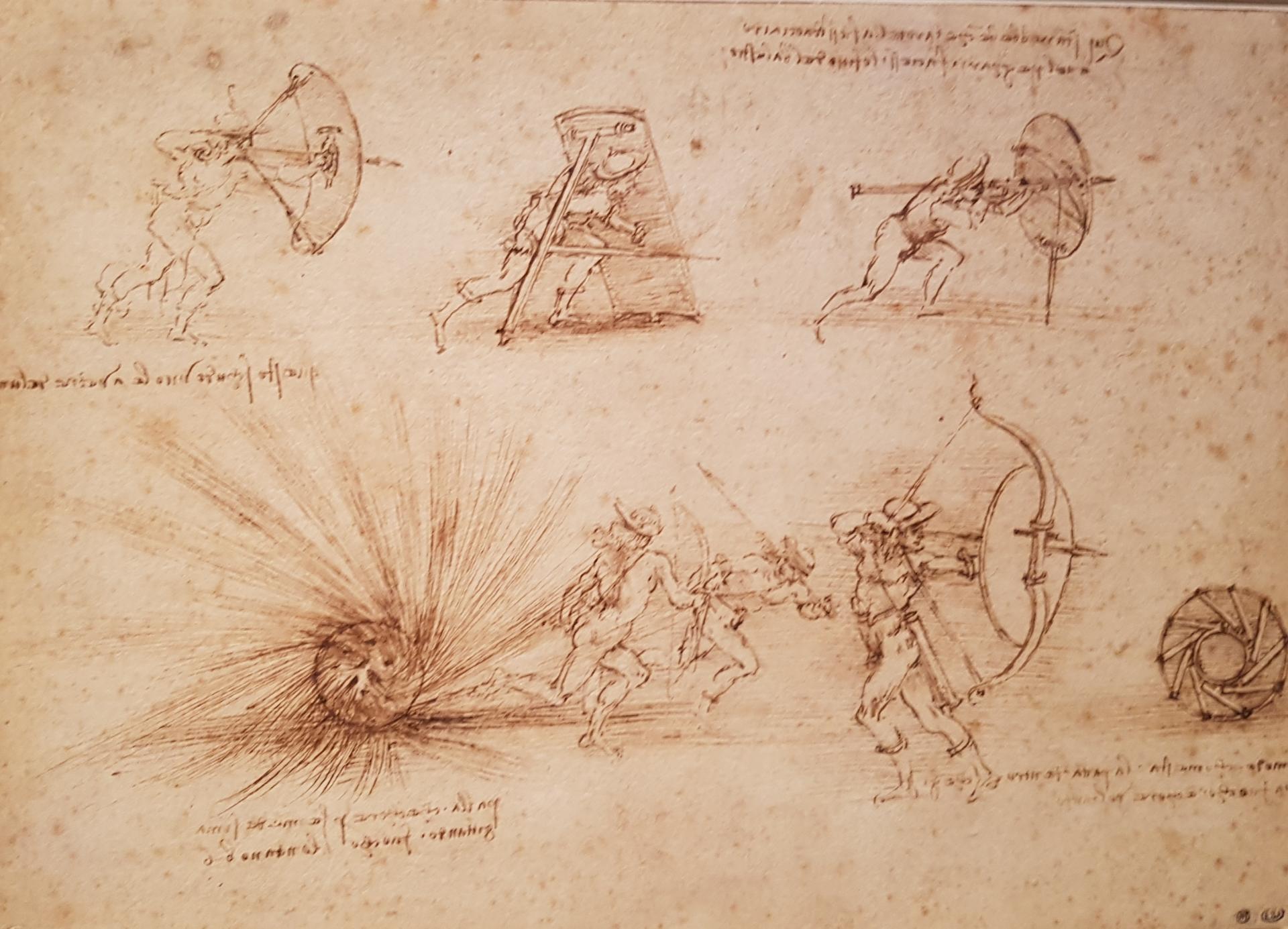 Léonard de Vinci. Études de balistique.