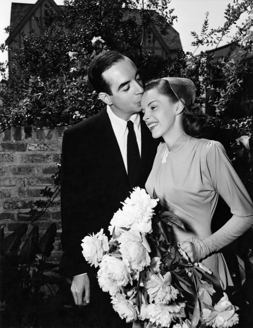 Avec Vincente Minnelli, le jour de leur mariage